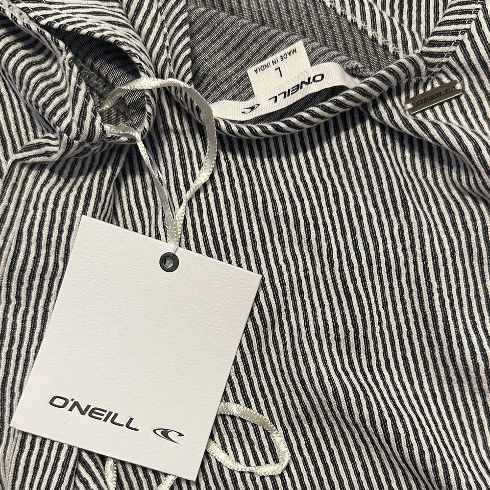 O'Neill Gray Deviea Striped Midi Dress - Picture 7 of 8